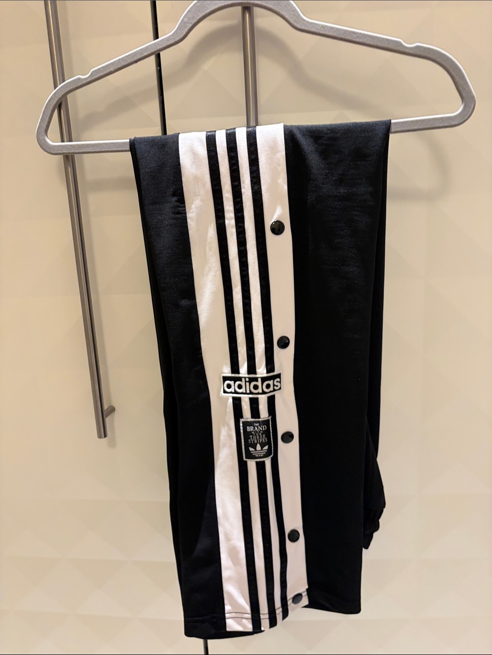 adidas women’s Black and White Snap-Side Joggers